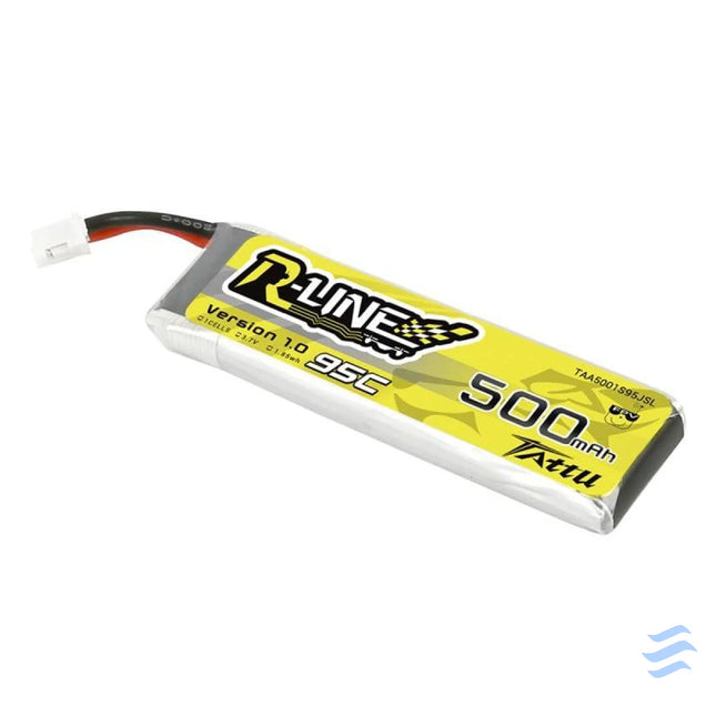 Battery Tattu 500mAh 3.7V 95C 1S1P Long Lithium and NiMH