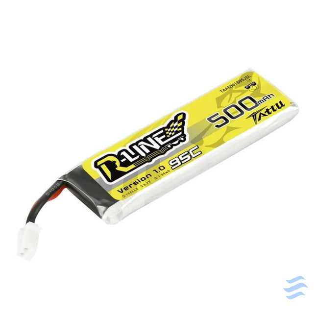 Battery Tattu 500mAh 3.7V 95C 1S1P Long Lithium and NiMH