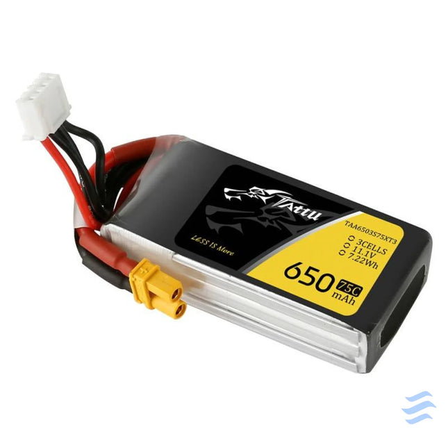 Battery Tattu 650mAh 11,1V 75C 3S1P Lithium and NiMH