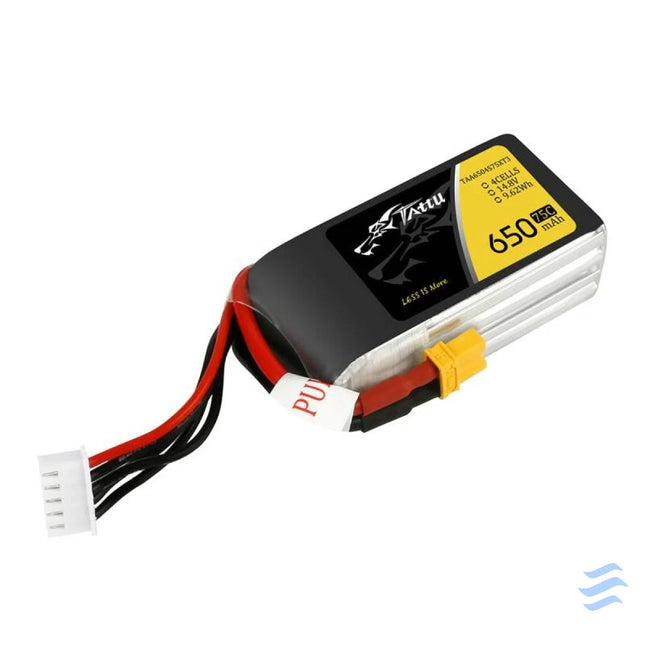 Battery Tattu 650mAh 14.8V 75C 4S1P XT30 Lithium and NiMH