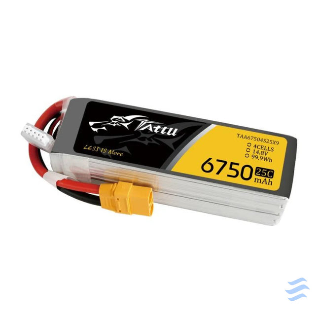 Battery Tattu 6750mAh 14.8V 25C 4S1P XT90 Lithium and NiMH