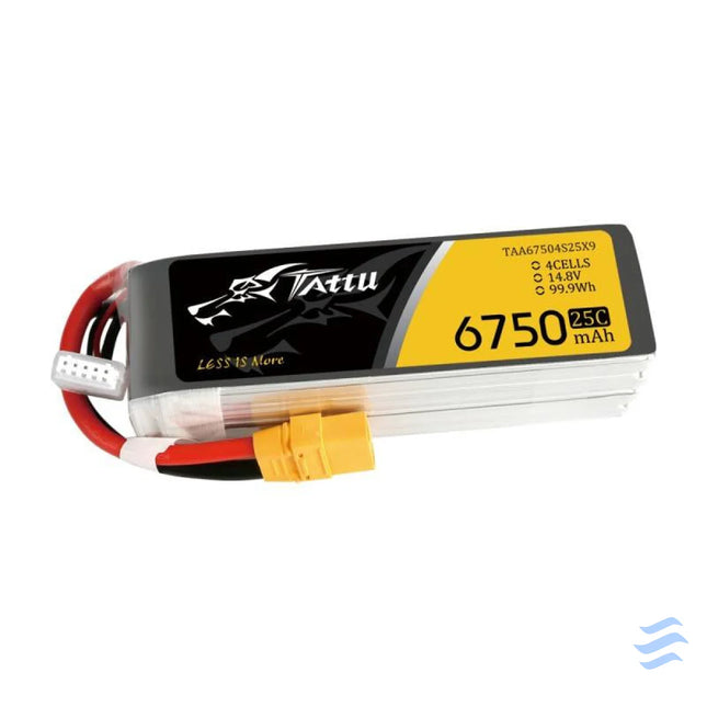 Battery Tattu 6750mAh 14.8V 25C 4S1P XT90 Lithium and NiMH