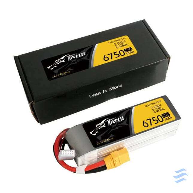 Battery Tattu 6750mAh 14.8V 25C 4S1P XT90 Lithium and NiMH