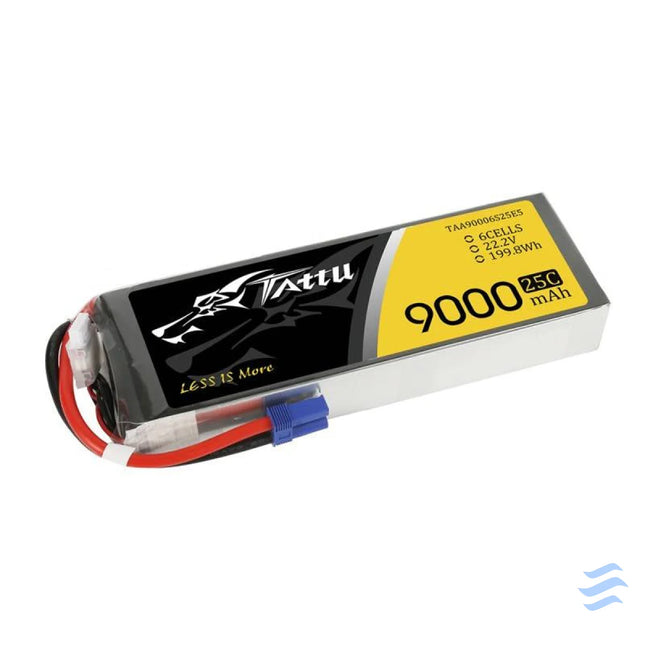 Battery Tattu 9000mAh 22,2V 25C 6S1P Lithium and NiMH