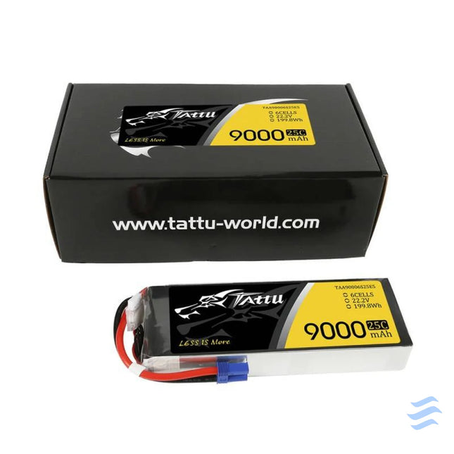 Battery Tattu 9000mAh 22,2V 25C 6S1P Lithium and NiMH