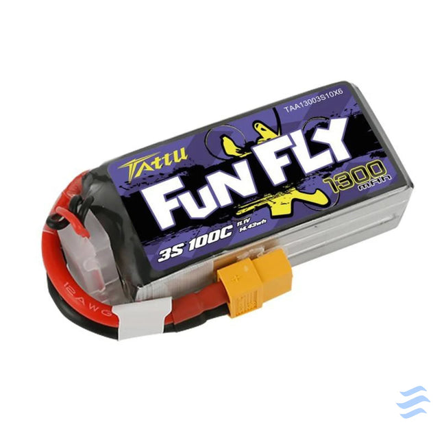 Battery Tattu Funfly 1300mAh 11,1V 100C 3S1P Lithium and NiMH