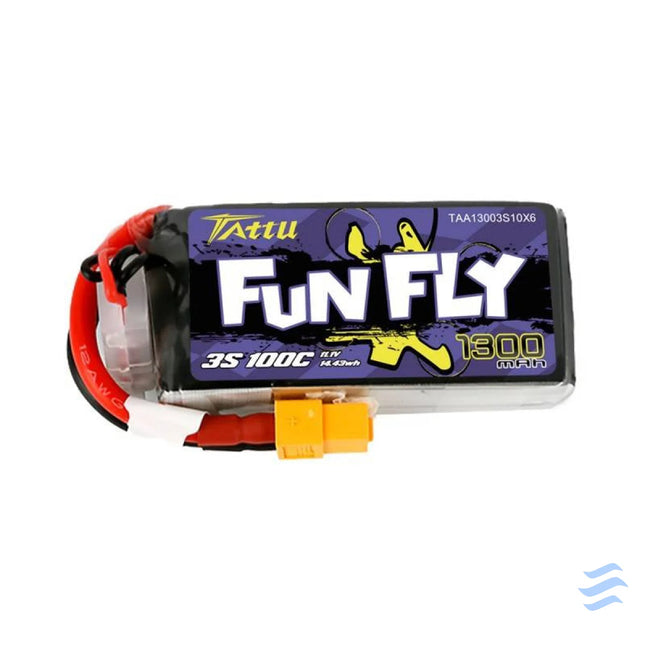 Battery Tattu Funfly 1300mAh 11,1V 100C 3S1P Lithium and NiMH
