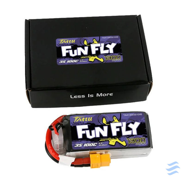 Battery Tattu Funfly 1300mAh 11,1V 100C 3S1P Lithium and NiMH