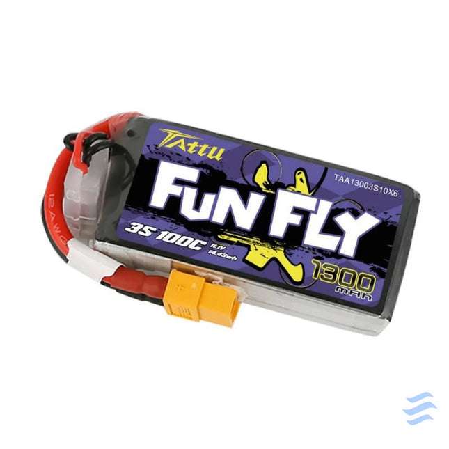 Battery Tattu Funfly 1300mAh 11,1V 100C 3S1P Lithium and NiMH