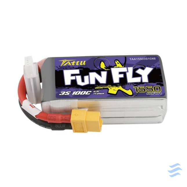 Battery Tattu Funfly 1550mAh 11,1V 100C 3S1P Lithium and NiMH