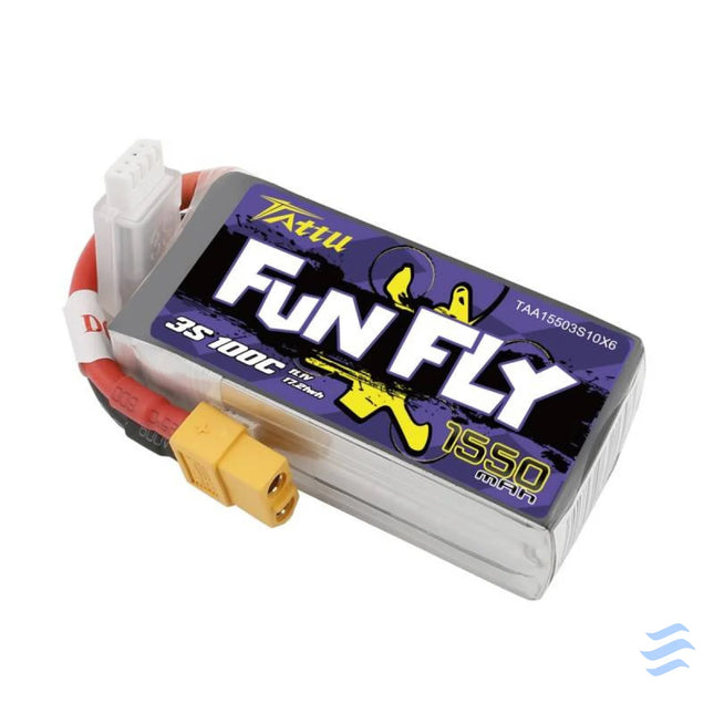 Battery Tattu Funfly 1550mAh 11,1V 100C 3S1P Lithium and NiMH