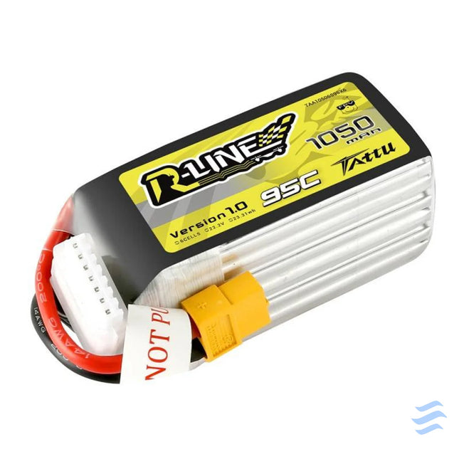 Battery Tattu R Line 1050mAh 22.2V 95C 6S1P XT60 Lithium and NiMH