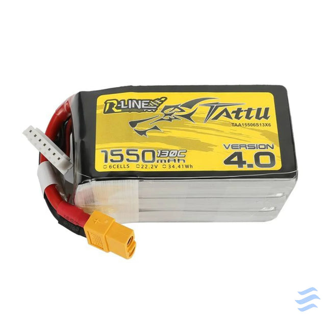 Battery Tattu R Line 4.0 1550mAh 22.2V 130C 6S1P XT60 Lithium and NiMH