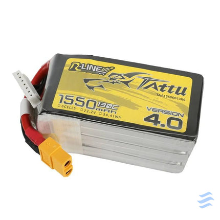 Battery Tattu R Line 4.0 1550mAh 22.2V 130C 6S1P XT60 Lithium and NiMH