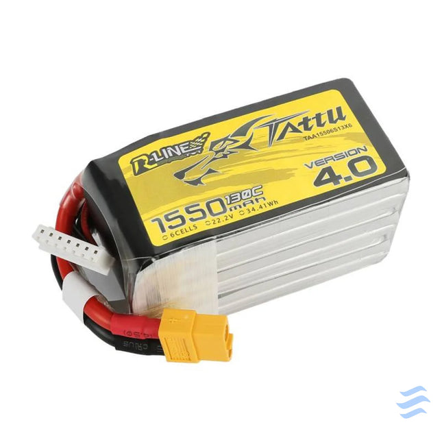 Battery Tattu R Line 4.0 1550mAh 22.2V 130C 6S1P XT60 Lithium and NiMH