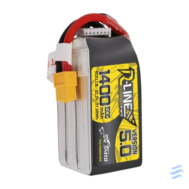 Battery Tattu R Line 5.0 1400mAh 22.2V 150C 6S1P XT60 Lithium and NiMH