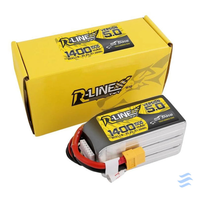 Battery Tattu R Line 5.0 1400mAh 22.2V 150C 6S1P XT60 Lithium and NiMH