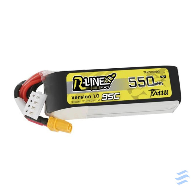 Battery Tattu R Line 550mAh 11.1V 95C 3S1P XT30 Lithium and NiMH