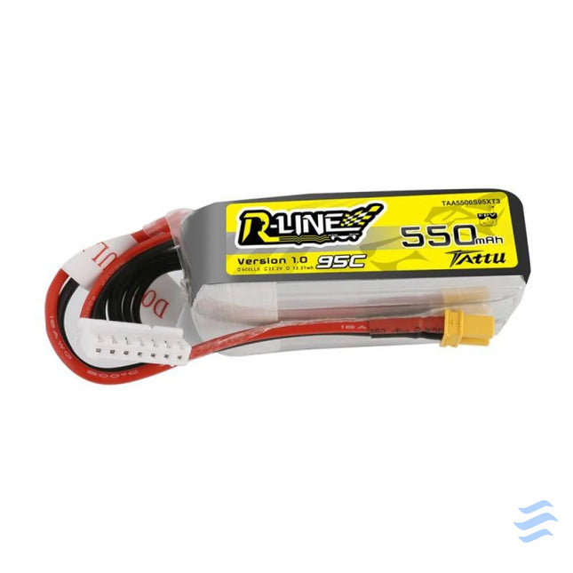 Battery Tattu R Line 550mAh 22.2V 95C 6S1P XT30 Lithium and NiMH