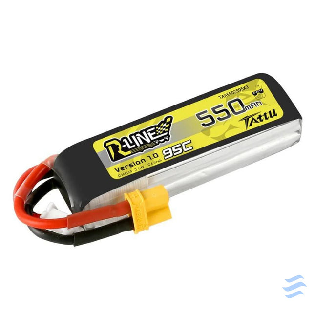Battery Tattu R Line 550mAh 7.4V 95C 2S1P XT30 Lithium and NiMH