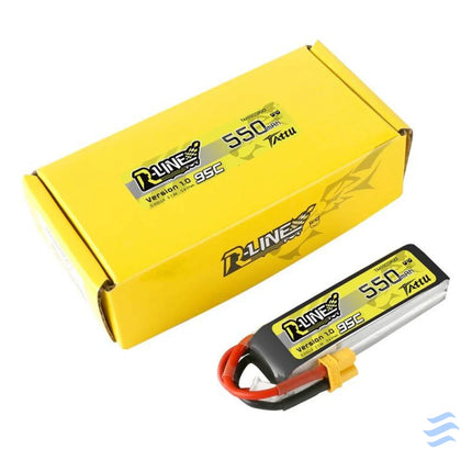 Battery Tattu R Line 550mAh 7.4V 95C 2S1P XT30 Lithium and NiMH
