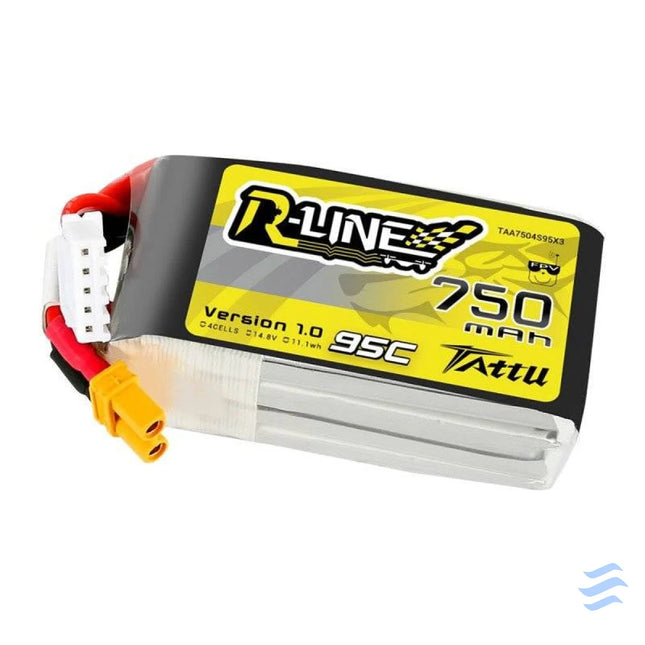Battery Tattu R Line 750mAh 14.8V 95C 4S1P JST XHR Lithium and NiMH