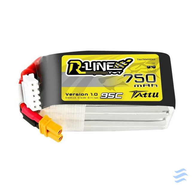 Battery Tattu R Line 750mAh 14.8V 95C 4S1P JST XHR Lithium and NiMH