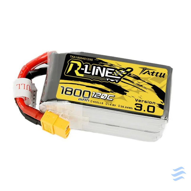 Battery Tattu R Line Version 3.0 1800mAh 14,8V 120C 4S1P XT60 Lithium and NiMH