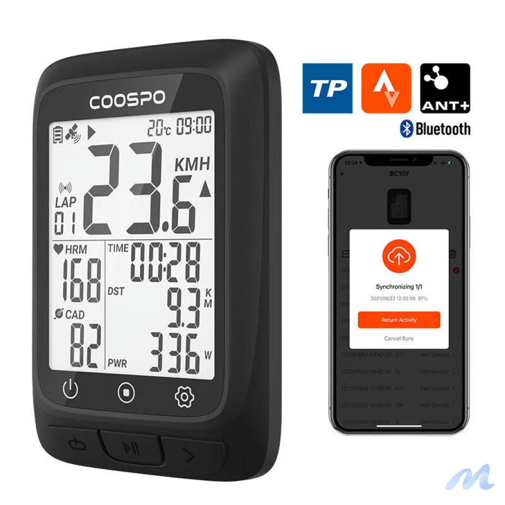 Bike Computer Coospo BC107 compatibile with z: Strava, Trainingpeaks etc.