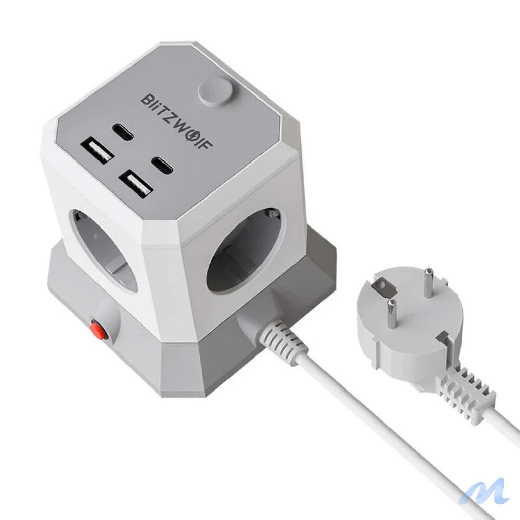 BlitzWolf BW-EC1 4xAC 2xUSB-A 2xUSB-C Extender