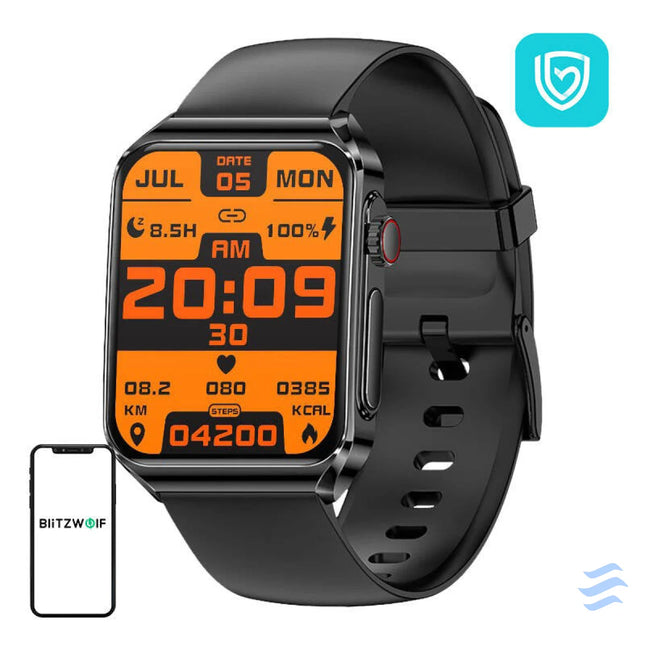 BlitzWolf BW HL6 smartwatch (black silicone) Smartwatches