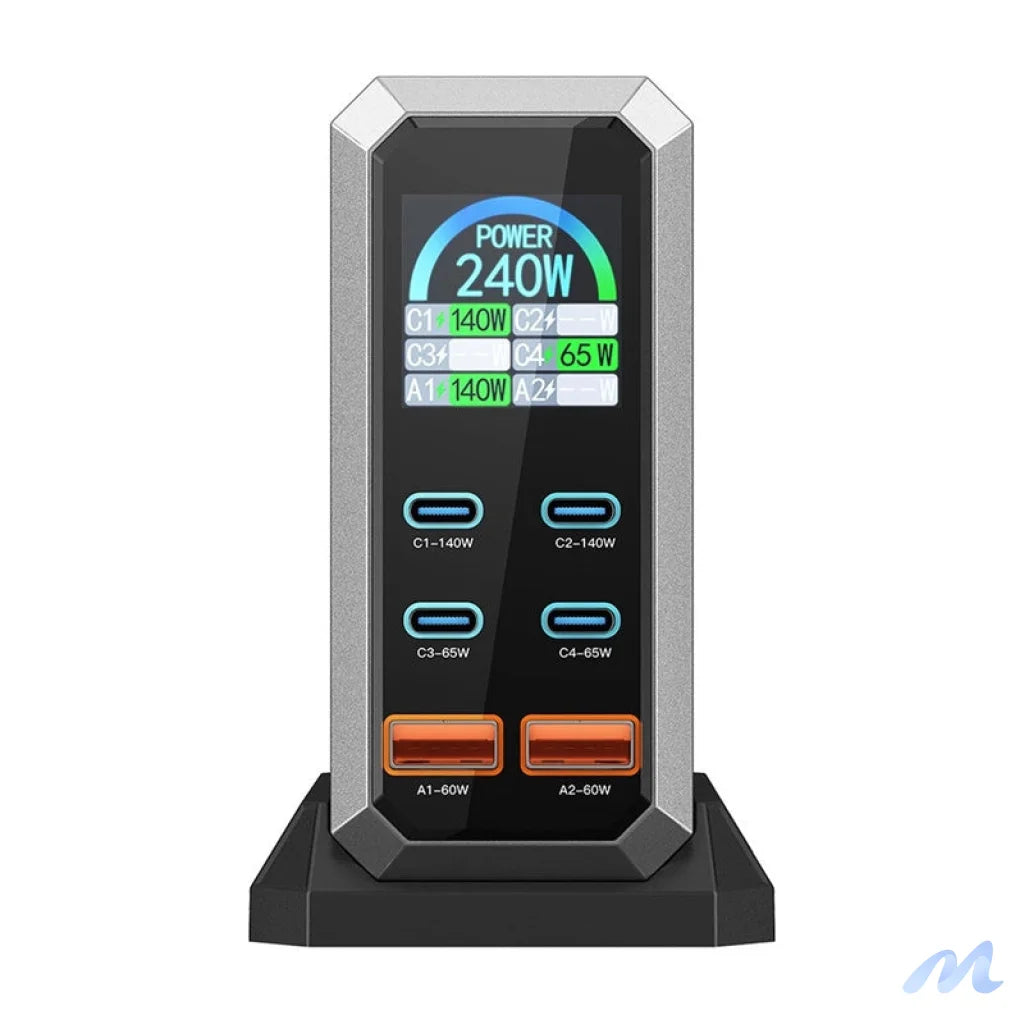 Blitzwolf BW-S31 2xUSB-A, 4xUSB-C, PD, 240W network charger.