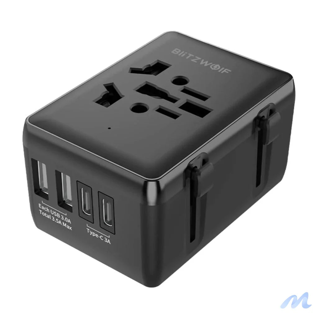 Blitzwolf BW-TA1 4-in-1 Travel Adapter 2xUSB + C + PD 20W