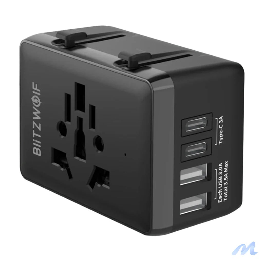 Blitzwolf BW-TA1 4-in-1 Travel Adapter 2xUSB + C + PD 20W