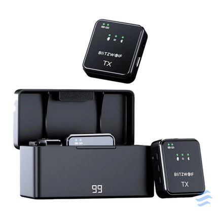 BlitzWolf Wireless Microphone BW SX63 1000mAh (black) Lavalier