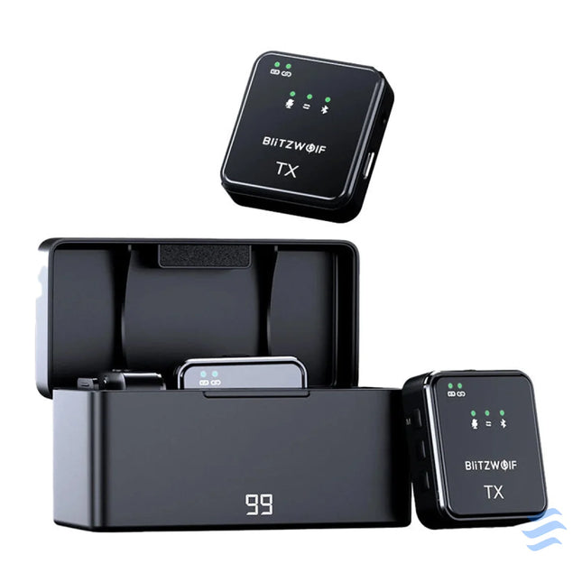 BlitzWolf Wireless Microphone BW SX63 1000mAh (black) Lavalier