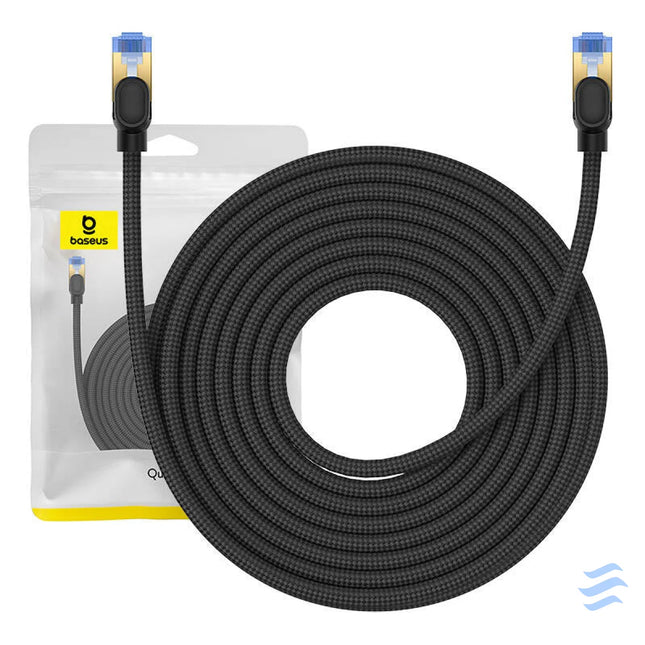 Braided network cable cat.7 Baseus Ethernet RJ45 10Gbps 10m (black) Network cables