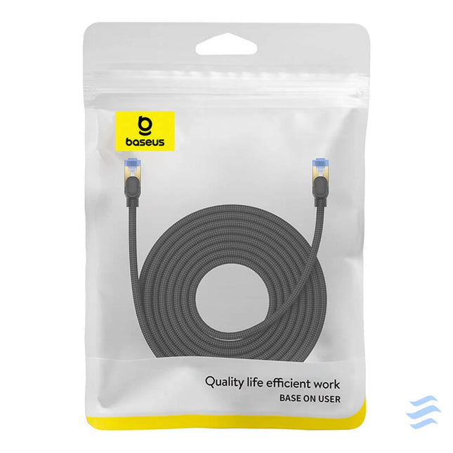 Braided network cable cat.7 Baseus Ethernet RJ45 10Gbps 10m (black) Network cables