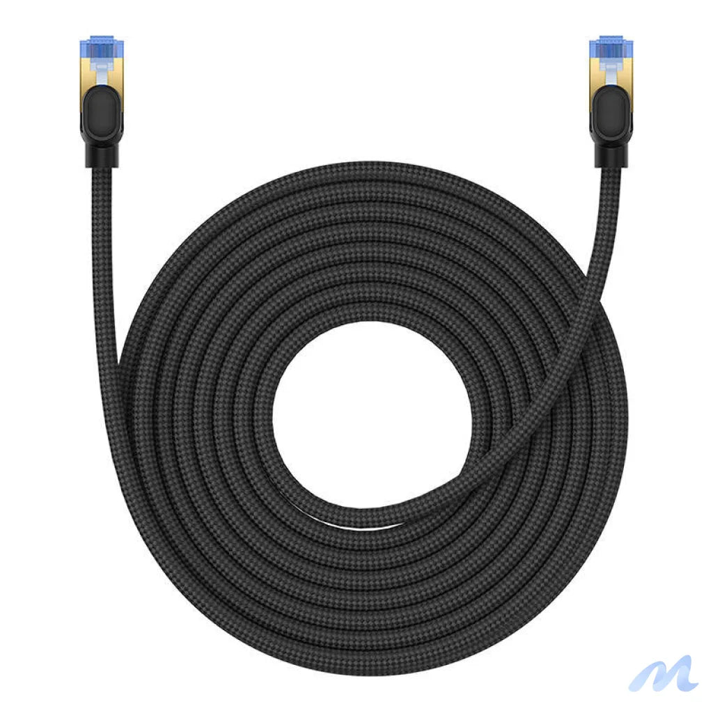 Braided network cable cat.7 Baseus Ethernet RJ45, 10Gbps, 10m (black)