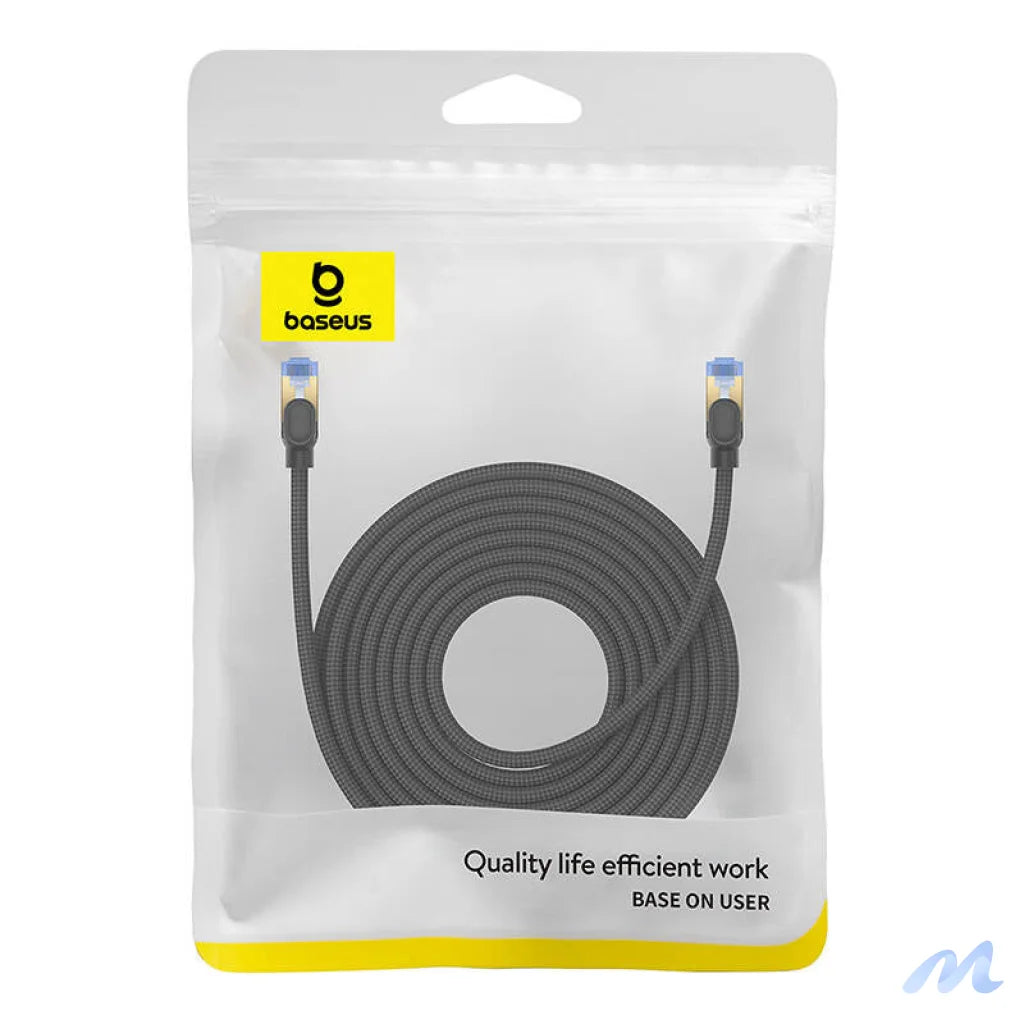 Braided network cable cat.7 Baseus Ethernet RJ45, 10Gbps, 10m (black)