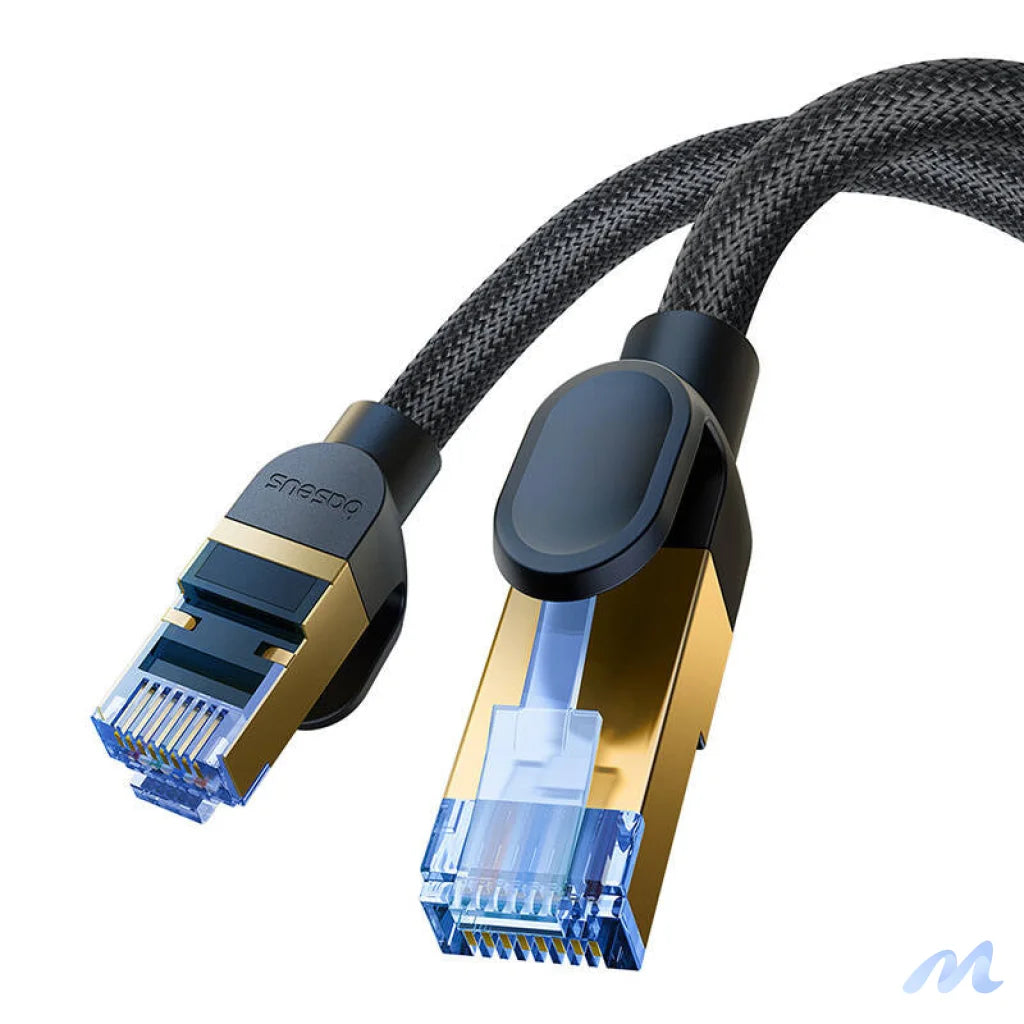 Braided network cable cat.7 Baseus Ethernet RJ45, 10Gbps, 10m (black)