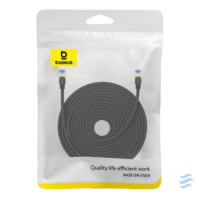 Braided network cable cat.7 Baseus Ethernet RJ45 10Gbps 25m (black) Network cables