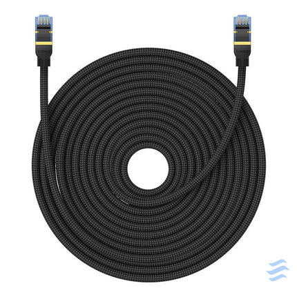 Braided network cable cat.7 Baseus Ethernet RJ45 10Gbps 25m (black) Network cables
