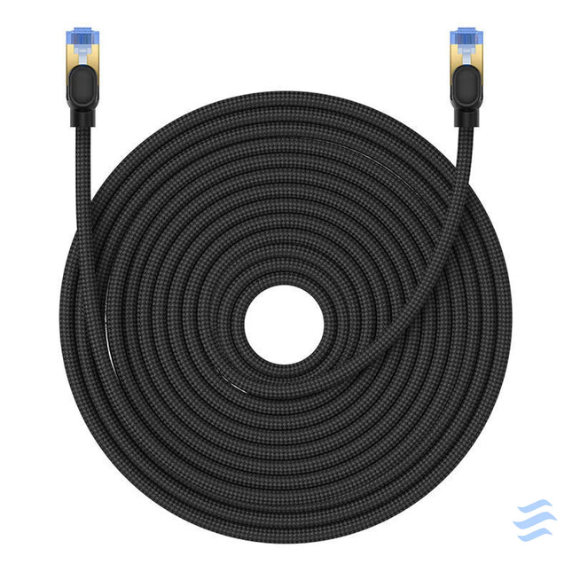 Braided network cable cat.7 Baseus Ethernet RJ45 10Gbps 25m (black) Network cables