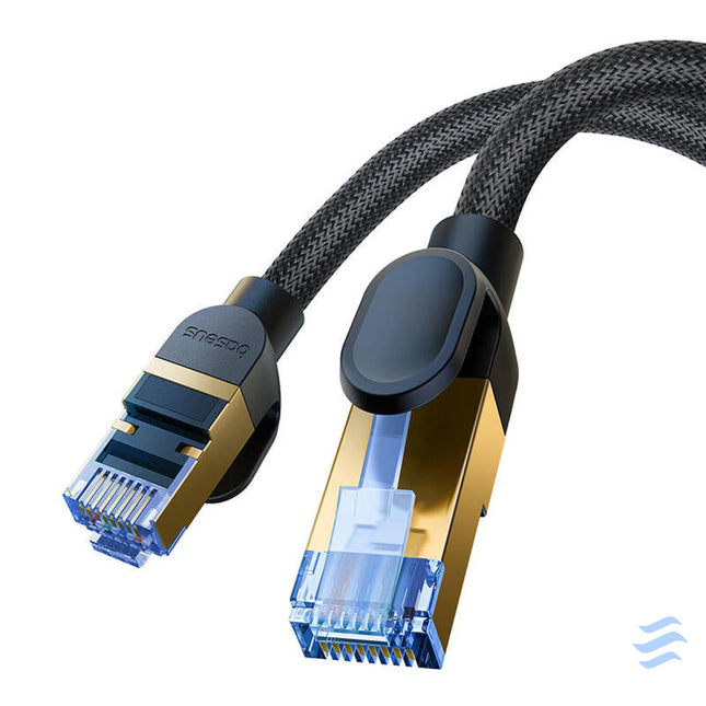 Braided network cable cat.7 Baseus Ethernet RJ45 10Gbps 25m (black) Network cables