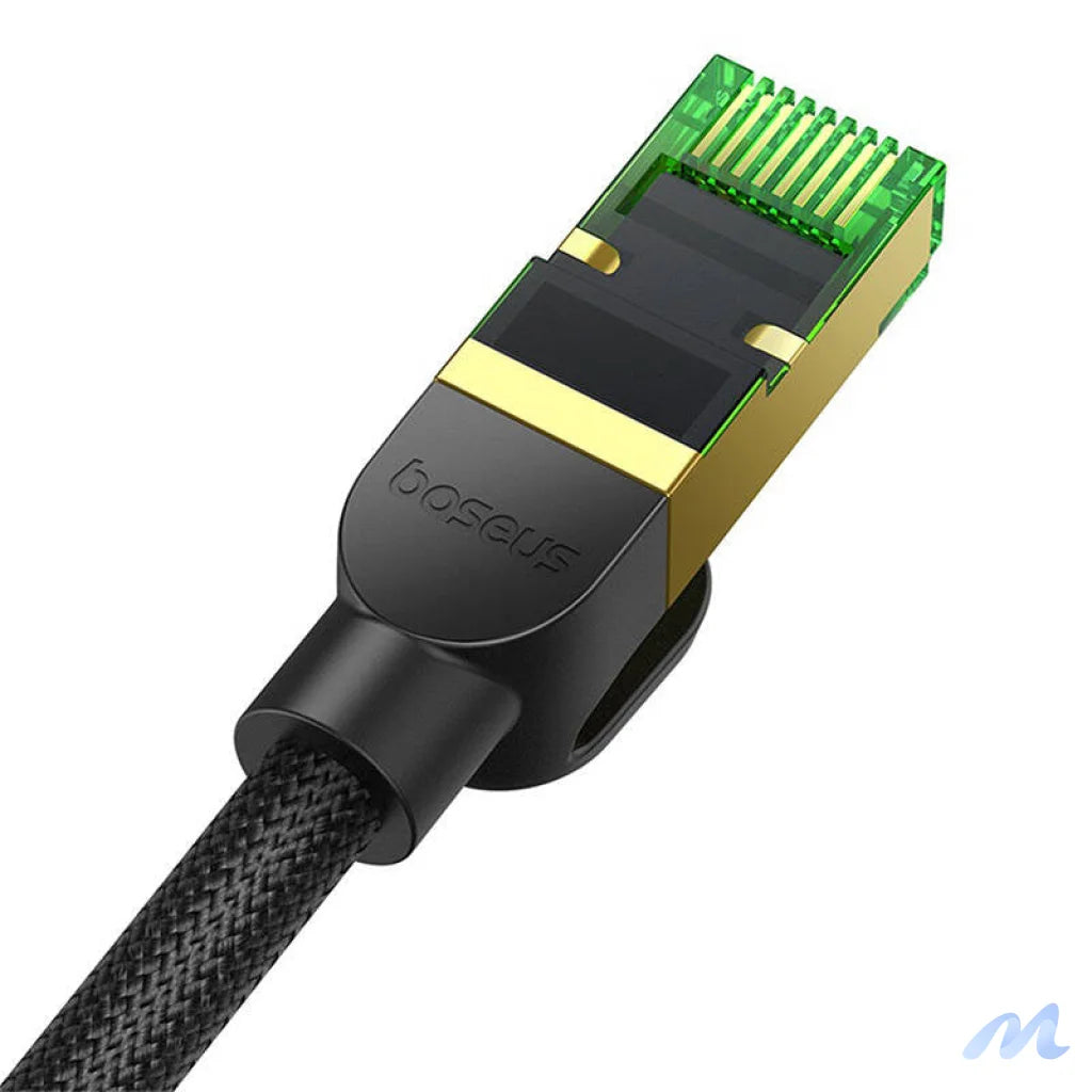 Braided network cable cat.8 Baseus Ethernet RJ45, 40Gbps, 1m (black)