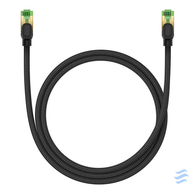 Braided network cable cat.8 Baseus Ethernet RJ45 40Gbps 1m (black) Network cables