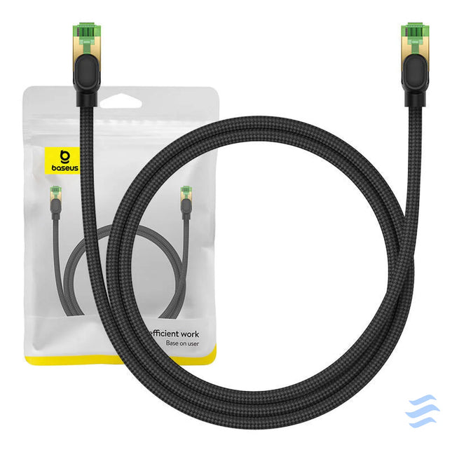 Braided network cable cat.8 Baseus Ethernet RJ45 40Gbps 1m (black) Network cables