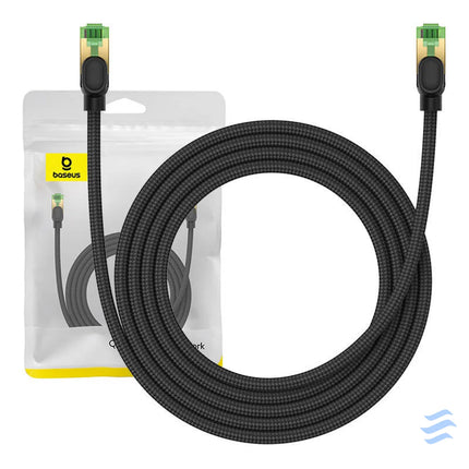 Braided network cable cat.8 Baseus Ethernet RJ45 40Gbps 2m (black) Network cables