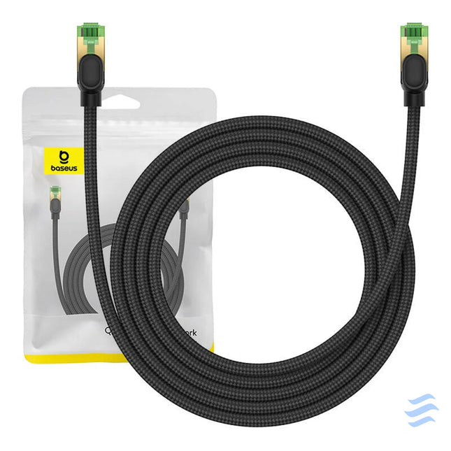 Braided network cable cat.8 Baseus Ethernet RJ45 40Gbps 2m (black) Network cables
